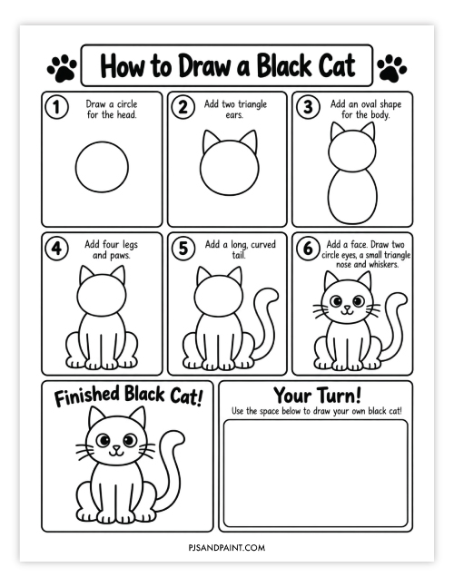 draw a black cat