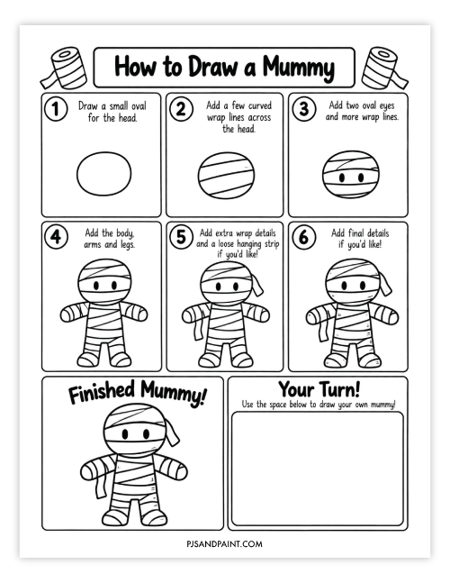 draw a mummy