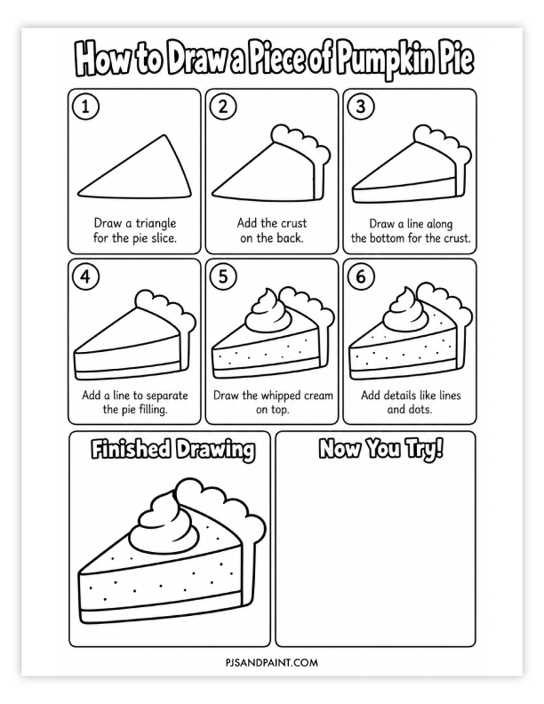 draw a pumpkin pie