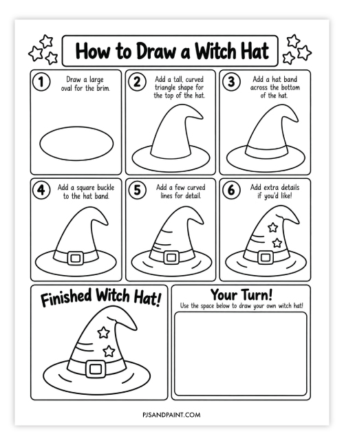 draw a witch hat