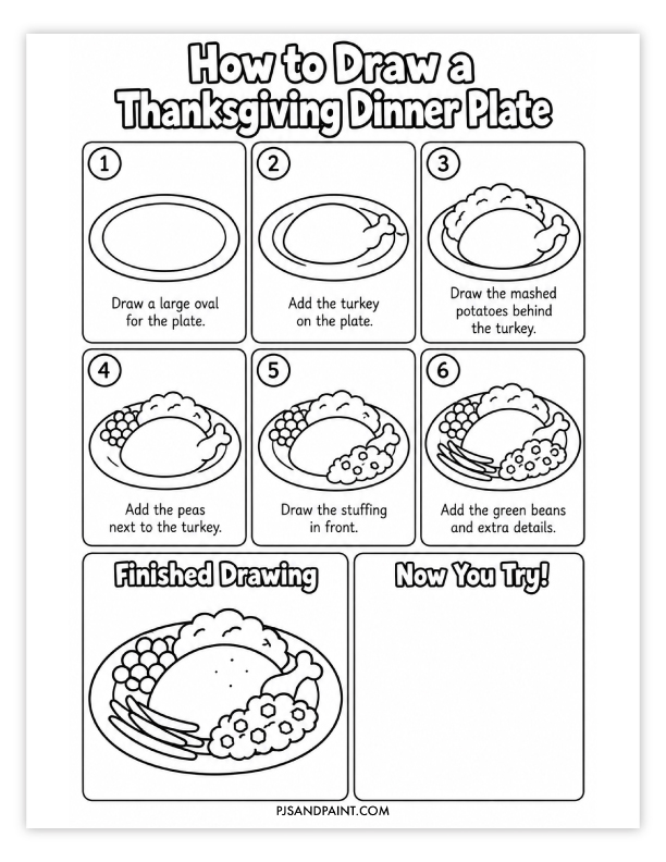 draw thanksgiving dinner