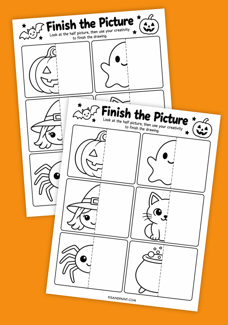 finish the picture halloween