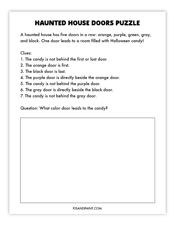 haunted house doors puzzle
