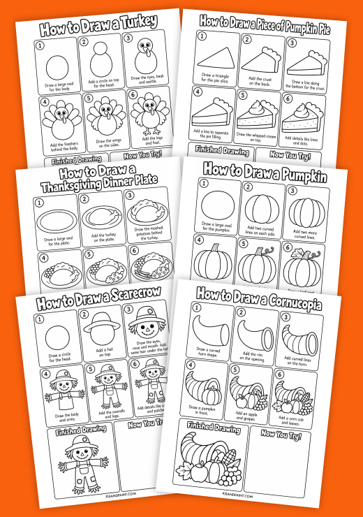 how to draw thanksgiving thumbnail