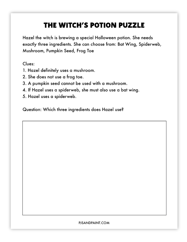 the witchs potion puzzle
